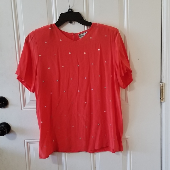 Diane Gilman Tops - COPY - Diane Gilman Peach Lager Top